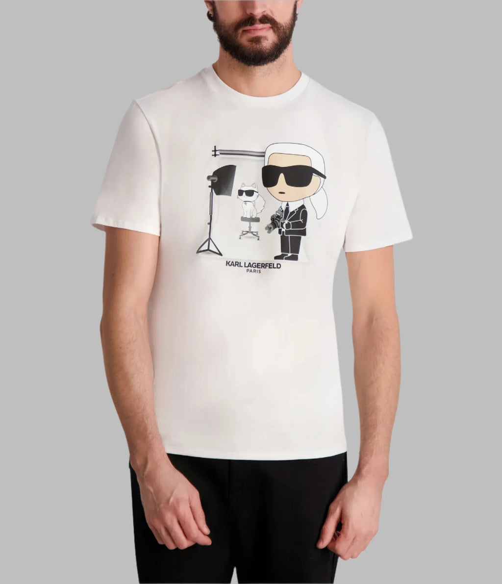 KARL & CHOUPETTE PHOTO T-SHIRT