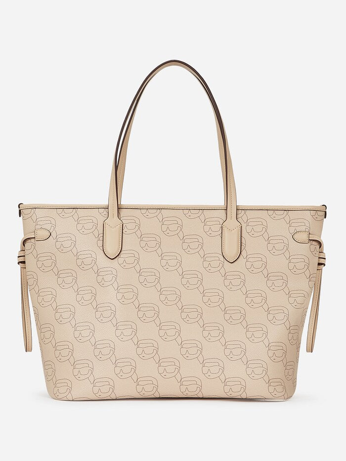 KARL BEIGE IKON MONOGRAM TOTE