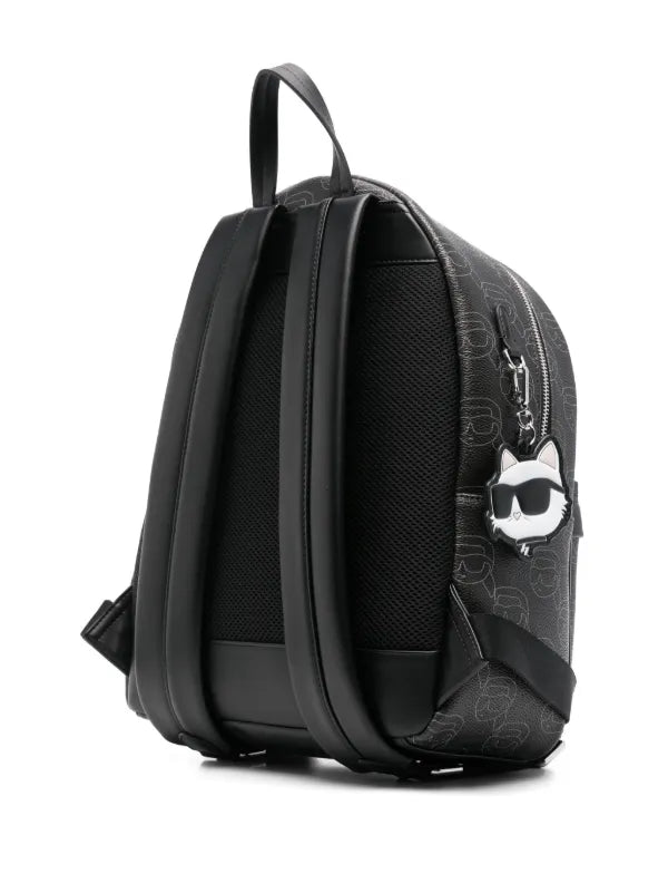 KARL BLACK IKON MONOGRAM BACKPACK