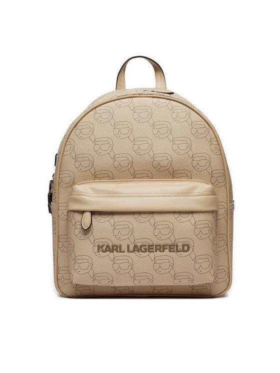 KARL BEIGE IKON MONOGRAM BACKPACK