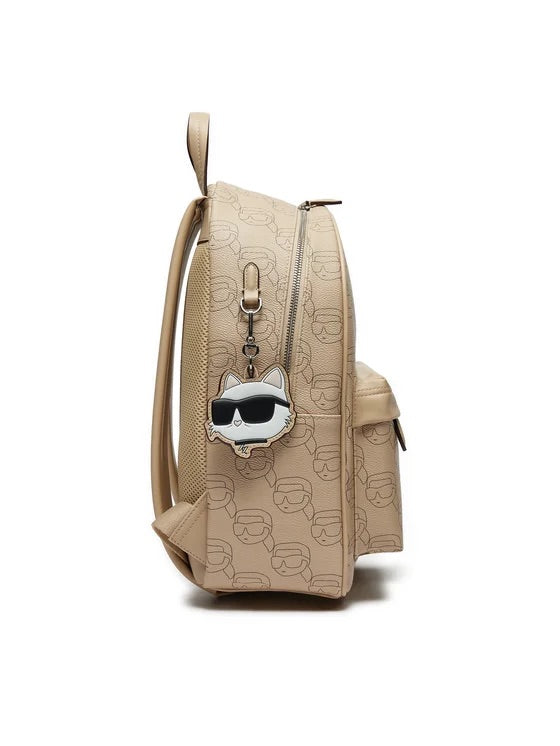 KARL BEIGE IKON MONOGRAM BACKPACK